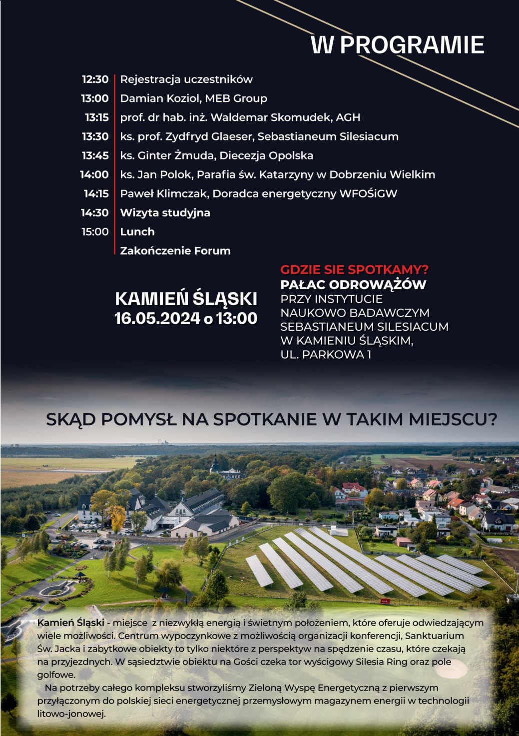 Zaproszenie 16.05.2024r. Kamień Śląski III Forum Samowystarczalności energetycznej 3
