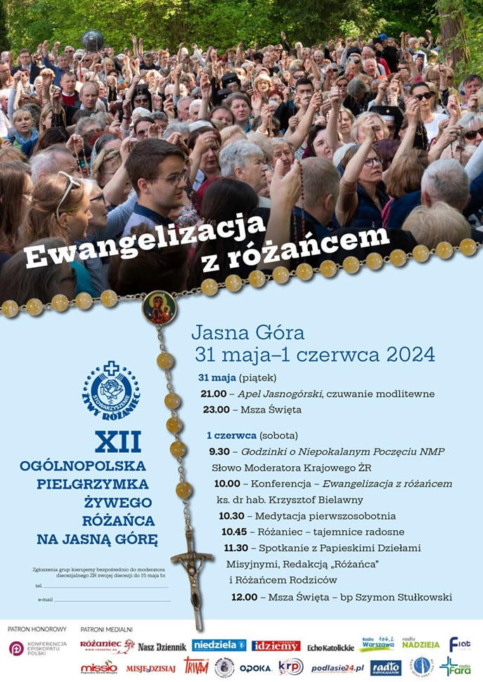 8 Plakat pielgrzymki Żywgo Różańca 2024